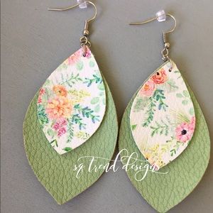 Faux leather earrings